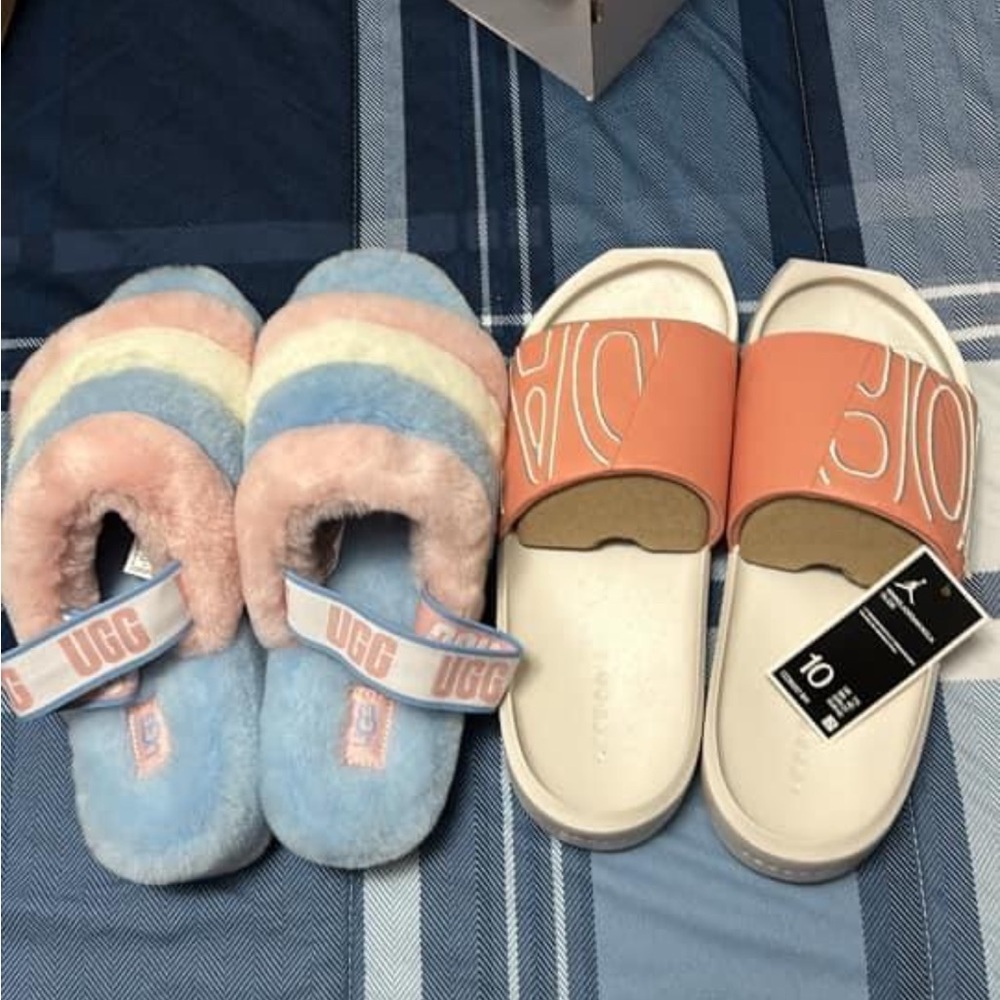 Jordan slides and Ugg slides